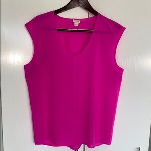 J. Crew hot pink blouse